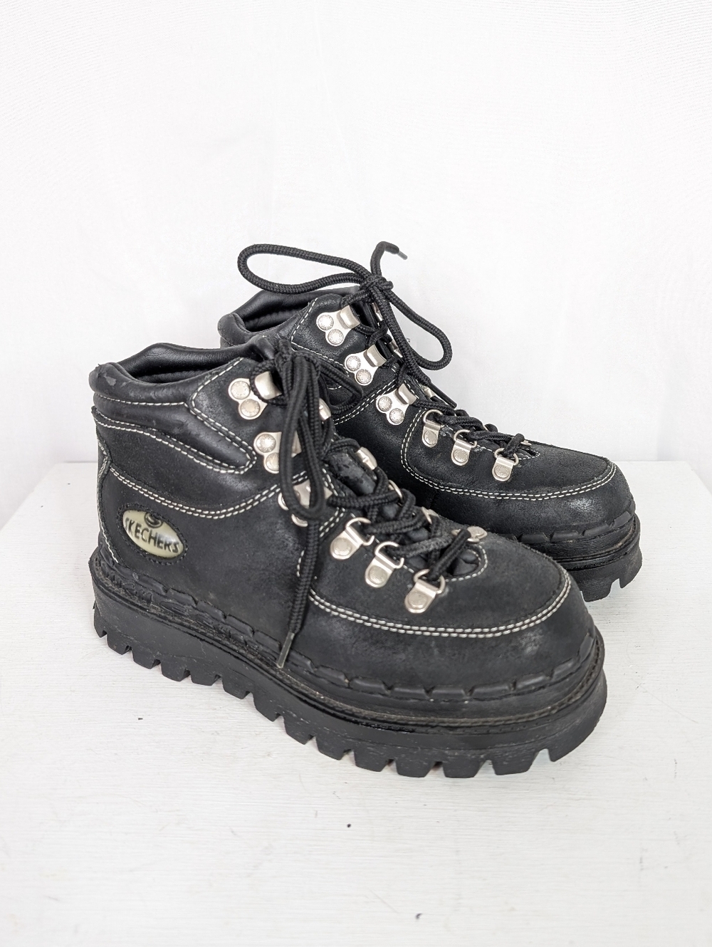 Skechers Vintage Jammers Y2K Chunky High Top Platform Sneakers Boots - Size 6